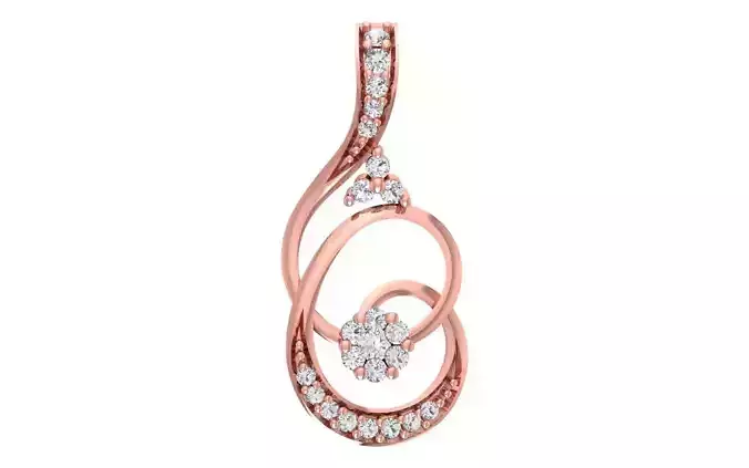 Women Diamond Pendants 3dm STL OBJ FBX Renders Details