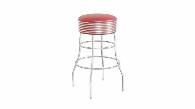 Retro Diner Collection Low-poly 3D model 4