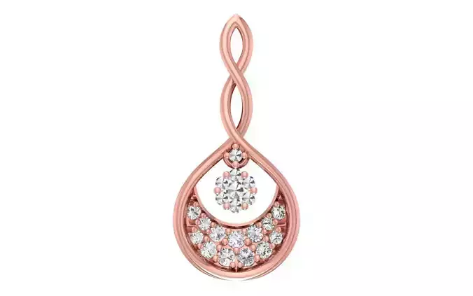 Women Diamond Pendants 3dm STL OBJ FBX Renders Details