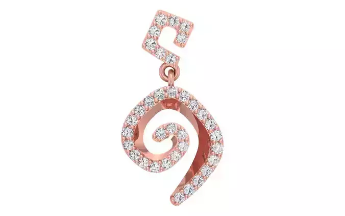 Women Diamond Pendants 3dm STL OBJ FBX Renders Details