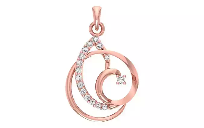 Women Diamond Pendants 3dm STL OBJ FBX Renders Details