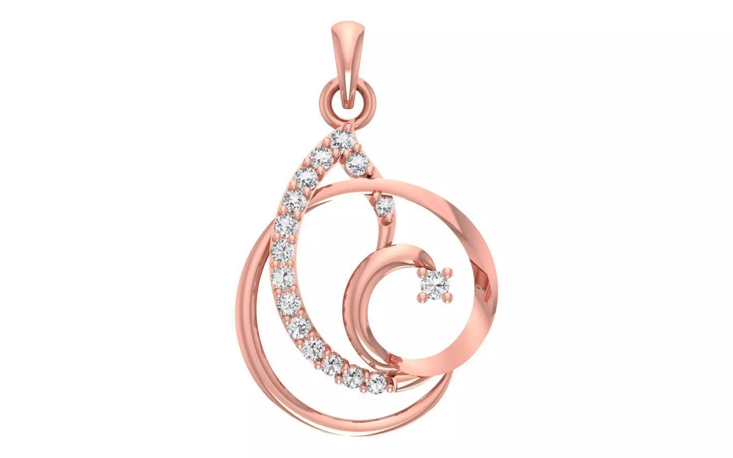 Women Diamond Pendants 3dm STL OBJ FBX Renders Details 3D print model_0