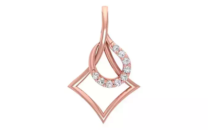 Women Diamond Pendants 3dm STL OBJ FBX Renders Details