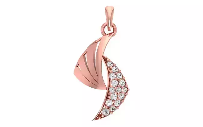 Women Diamond Pendants 3dm STL OBJ FBX Renders Details