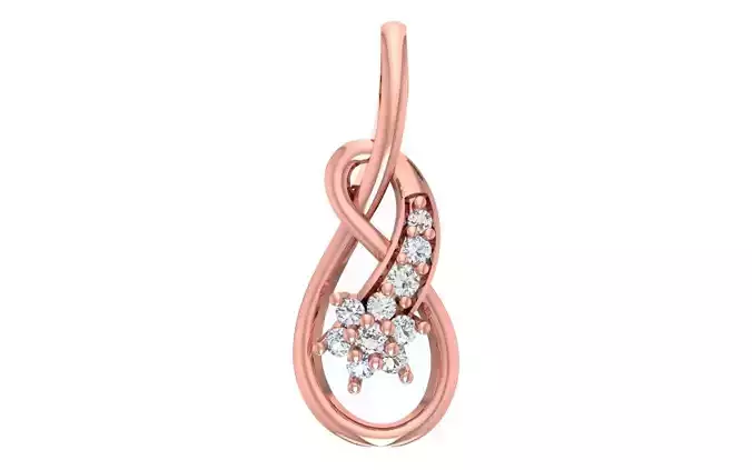 Women Diamond Pendants 3dm STL OBJ FBX Renders Details