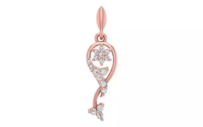 Women Diamond Pendants 3dm STL OBJ FBX Renders Details