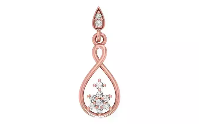 Women Diamond Pendants 3dm STL OBJ FBX Renders Details