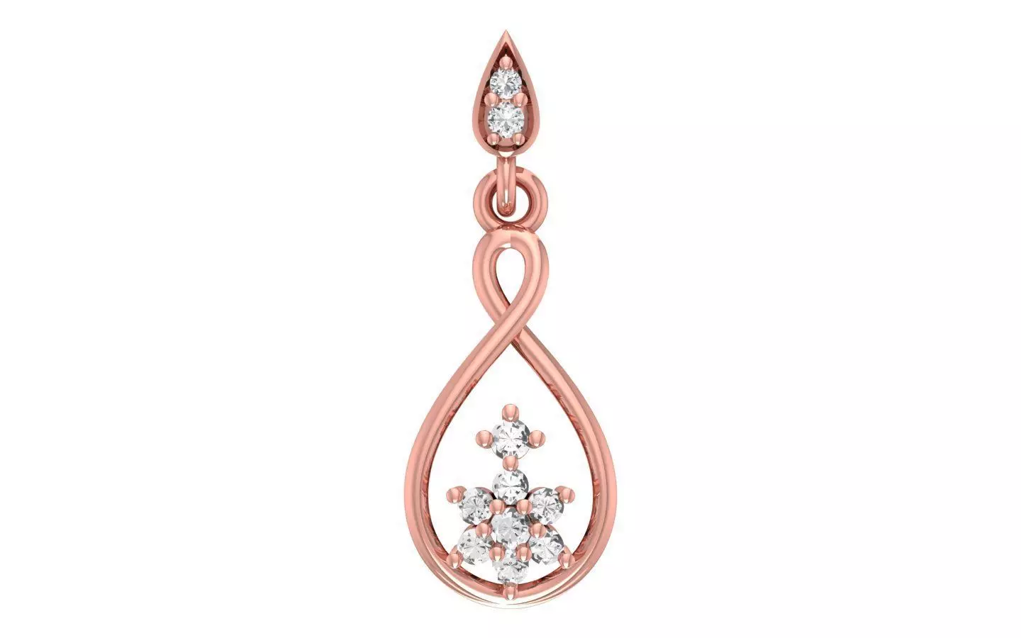 Women Diamond Pendants 3dm STL OBJ FBX Renders Details 3D print model_0