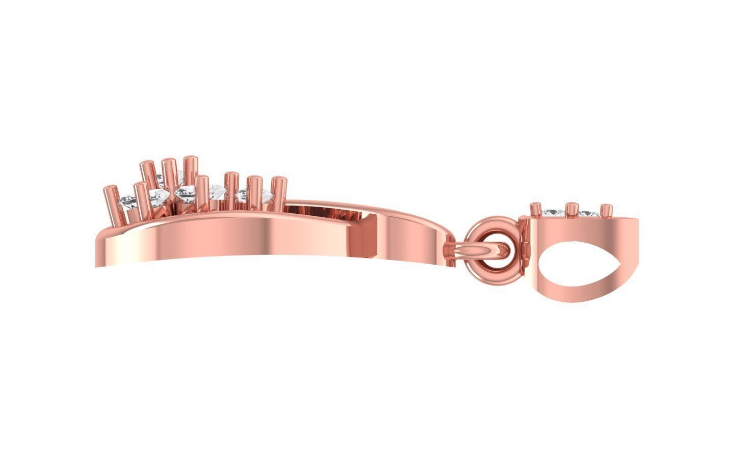 Women Diamond Pendants 3dm STL OBJ FBX Renders Details 3D print model_2