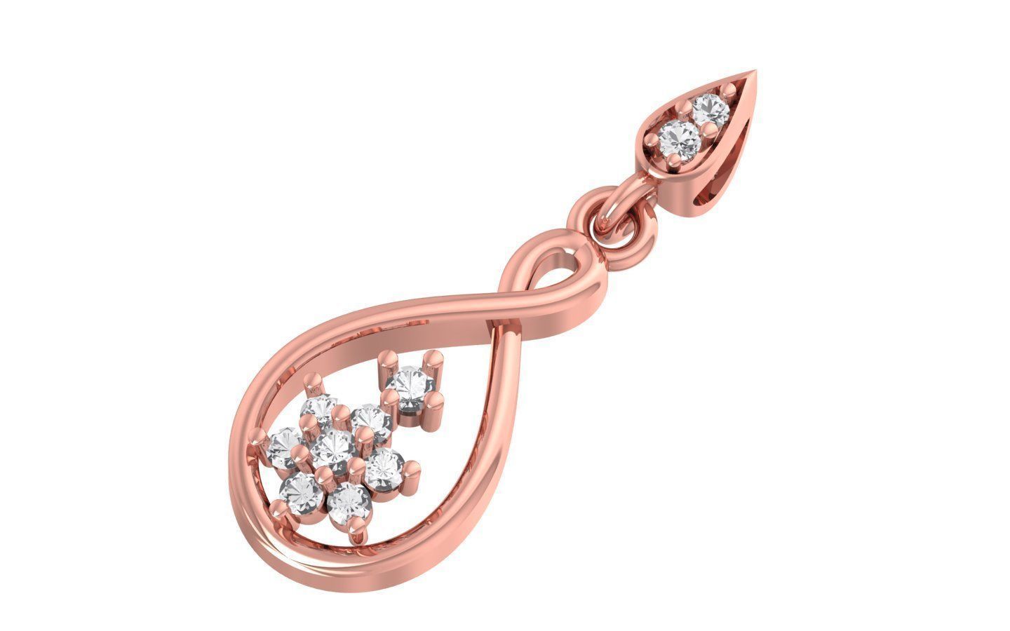 Women Diamond Pendants 3dm STL OBJ FBX Renders Details 3D print model_1