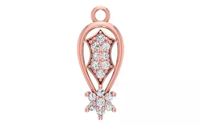 Women Diamond Pendants 3dm STL OBJ FBX Renders Details