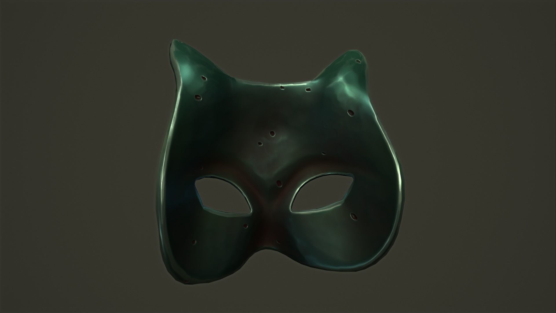 Cat mask Low-poly 3D model_20