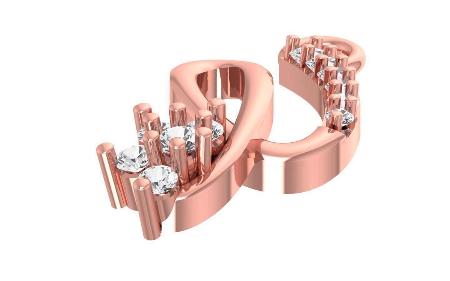 Women Diamond Pendants 3dm STL OBJ FBX Renders Details 3D print model_1