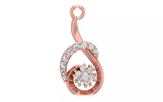 Women Diamond Pendants 3dm STL OBJ FBX Renders Details