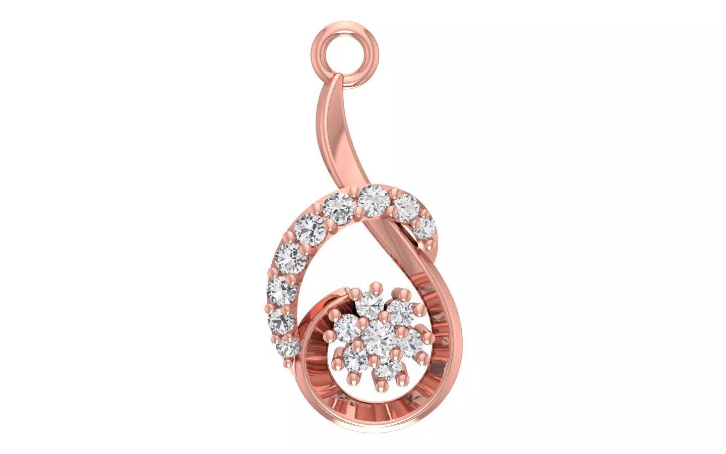 Women Diamond Pendants 3dm STL OBJ FBX Renders Details 3D print model_0