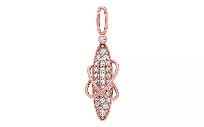 Women Diamond Pendants 3dm STL OBJ FBX Renders Details