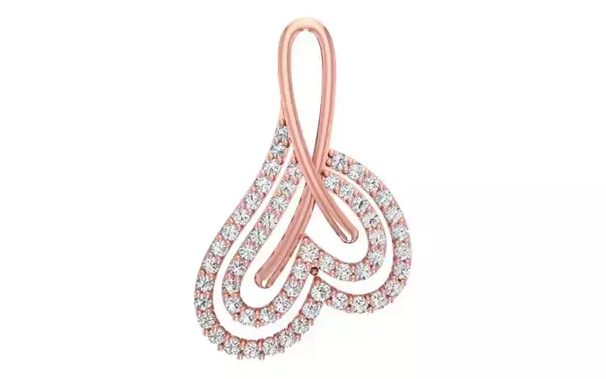 Women Diamond Pendants 3dm STL OBJ FBX Renders Details