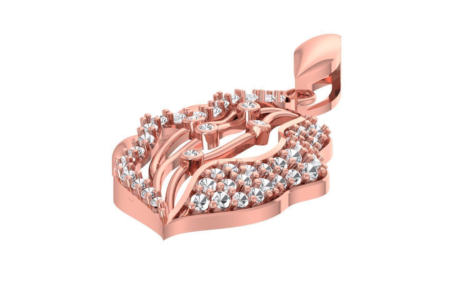 Women Diamond Pendants 3dm STL OBJ FBX Renders Details 3D print model_1