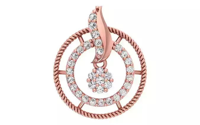 Women Diamond Pendants 3dm STL OBJ FBX Renders Details