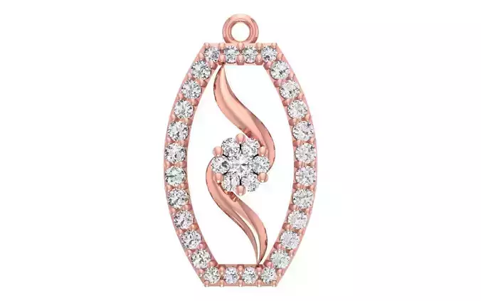 Women Diamond Pendants 3dm STL OBJ FBX Renders Details