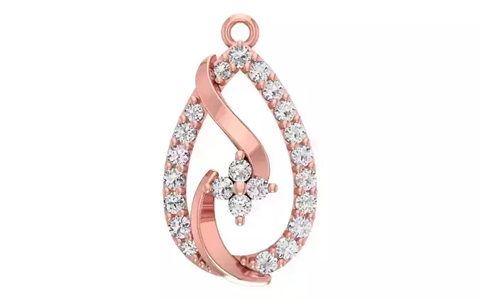 Women Diamond Pendants 3dm STL OBJ FBX Renders Details