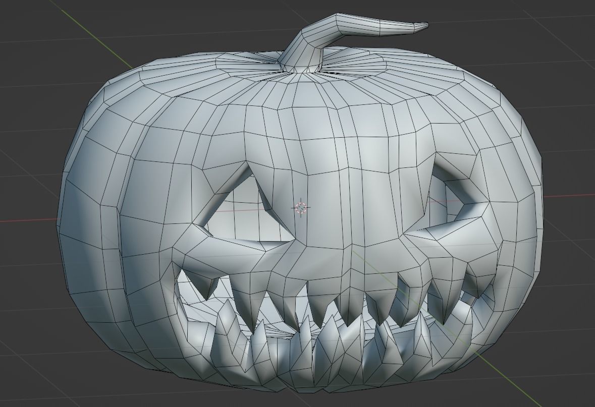 Pumpkin Jack Low-poly 3D model_1