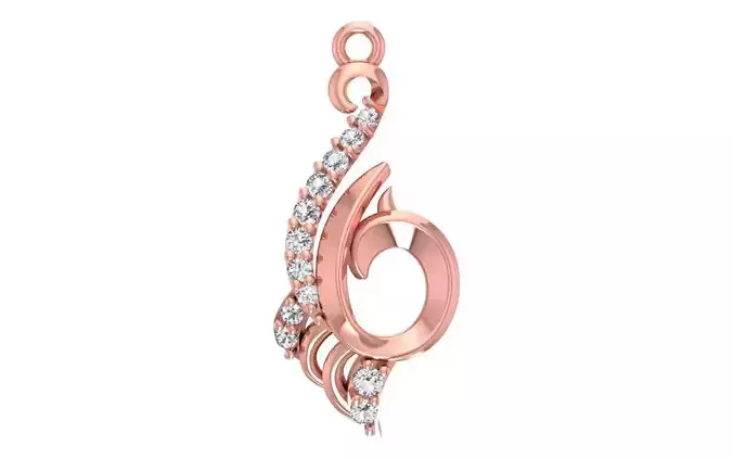 Women Diamond Pendants 3dm STL OBJ FBX Renders Details