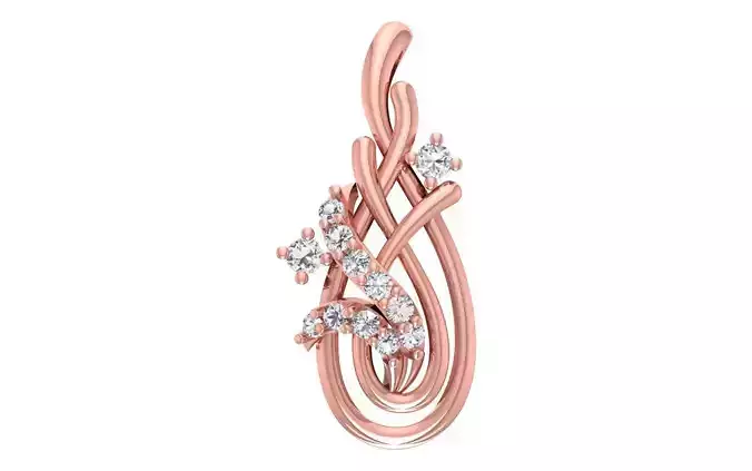 Women Diamond Pendants 3dm STL OBJ FBX Renders Details