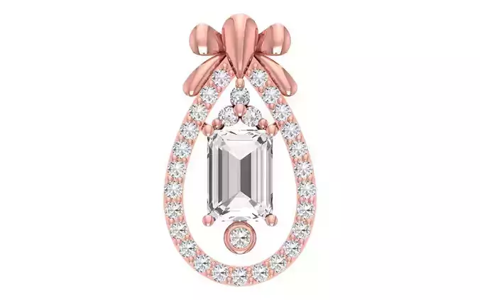 Women Diamond Pendants 3dm STL OBJ FBX Renders Details