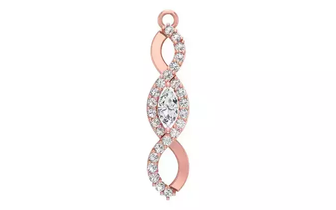 Women Diamond Pendants 3dm STL OBJ FBX Renders Details