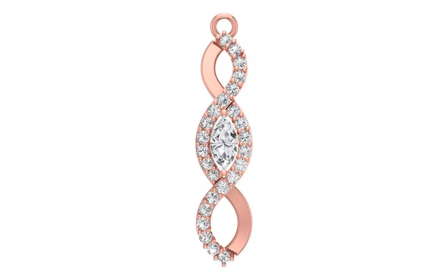 Women Diamond Pendants 3dm STL OBJ FBX Renders Details 3D print model_0