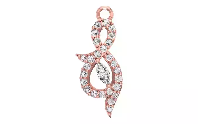 Women Diamond Pendants 3dm STL OBJ FBX Renders Details