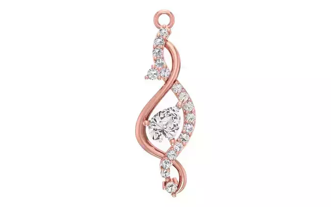 Women Diamond Pendants 3dm STL OBJ FBX Renders Details