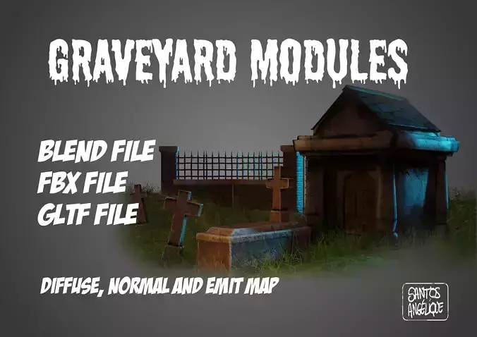 Graveyard lowpoly modules