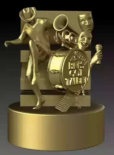 Elegant Got Talent Trophy 3D Model