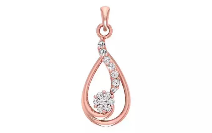 Women Diamond Pendants 3dm STL OBJ FBX Renders Details