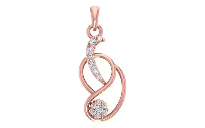 Women Diamond Pendants 3dm STL OBJ FBX Renders Details