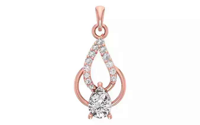 Women Diamond Pendants 3dm STL OBJ FBX Renders Details