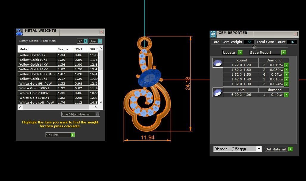 Women Diamond Pendants 3dm STL OBJ FBX Renders Details 3D print model_3