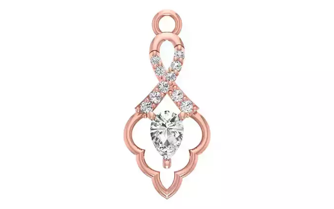 Women Diamond Pendants 3dm STL OBJ FBX Renders Details