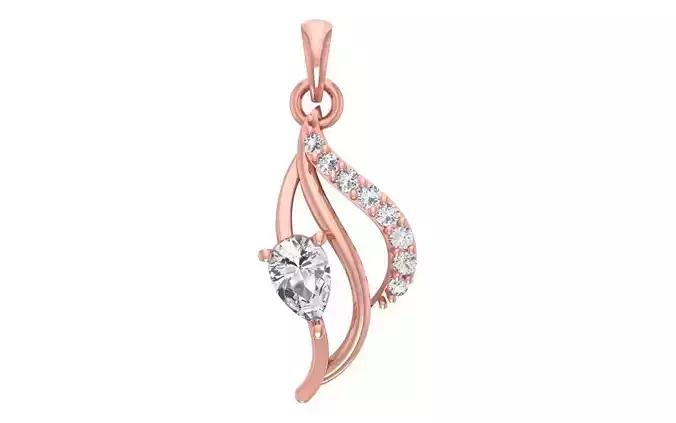 Women Diamond Pendants 3dm STL OBJ FBX Renders Details