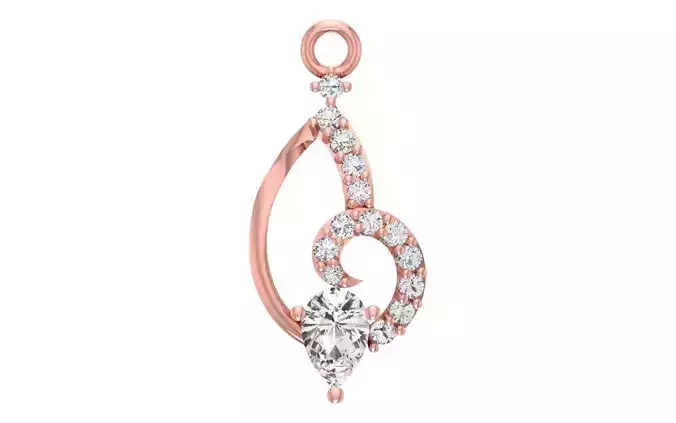 Women Diamond Pendants 3dm STL OBJ FBX Renders Details