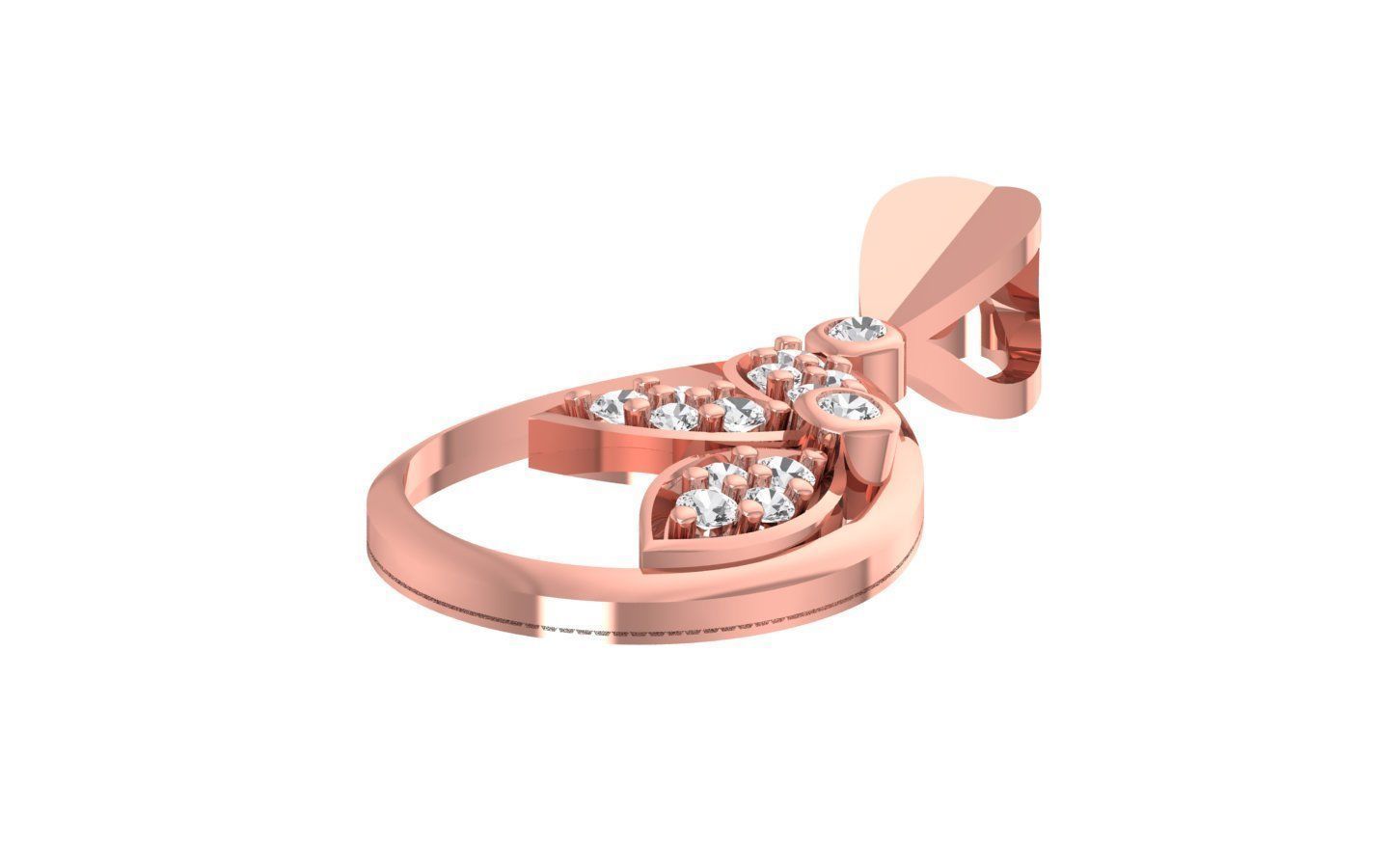 Women Diamond Pendants 3dm STL OBJ FBX Renders Details 3D print model_1