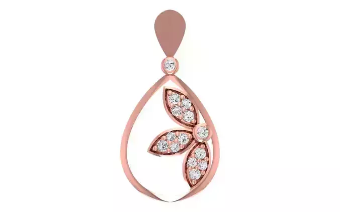 Women Diamond Pendants 3dm STL OBJ FBX Renders Details