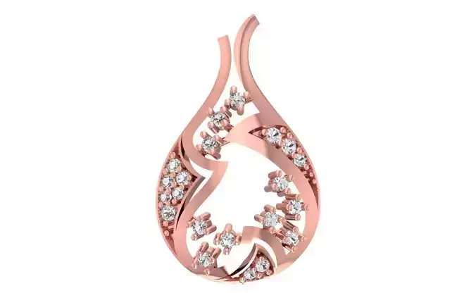 Women Diamond Pendants 3dm STL OBJ FBX Renders Details