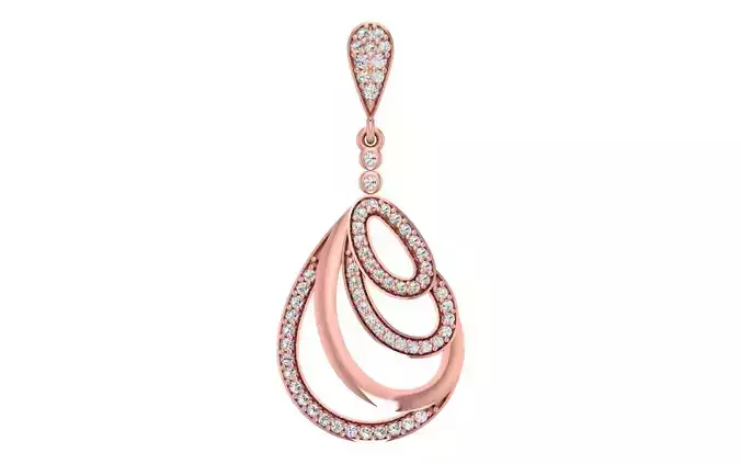 Women Diamond Pendants 3dm STL OBJ FBX Renders Details