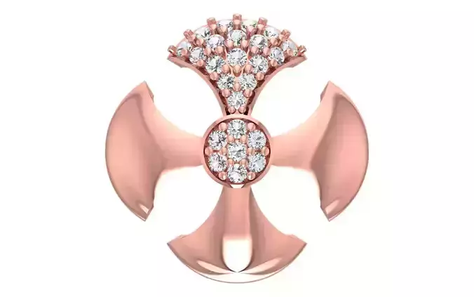 Women Diamond Pendants 3dm STL OBJ FBX Renders Details