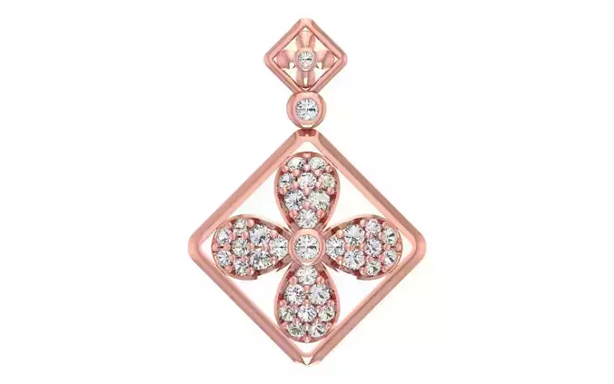 Women Diamond Pendants 3dm STL OBJ FBX Renders Details