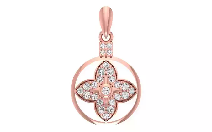 Women Diamond Pendants 3dm STL OBJ FBX Renders Details