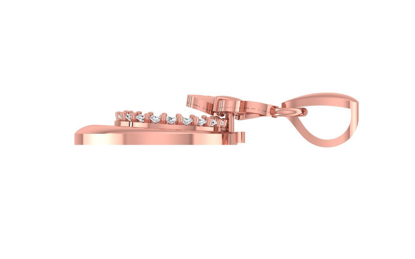 Women Diamond Pendants 3dm STL OBJ FBX Renders Details 3D print model_2